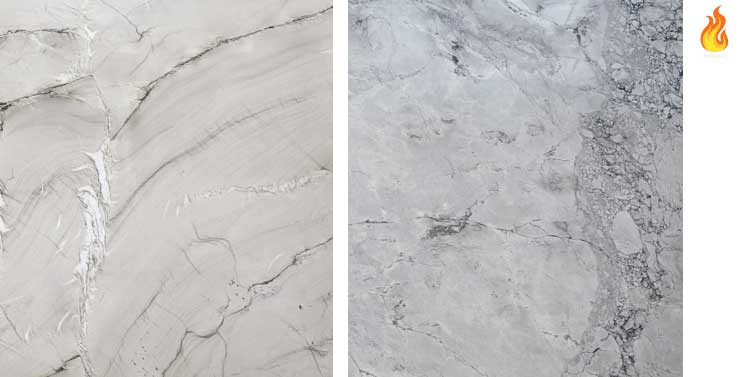 Quartzite and dolomite countertop sample for a luxury kitchen in Colorado