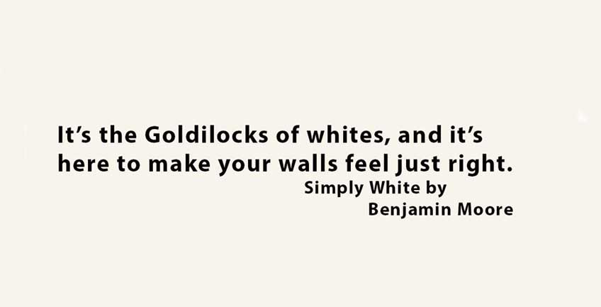 Simply White Benjamin Moore