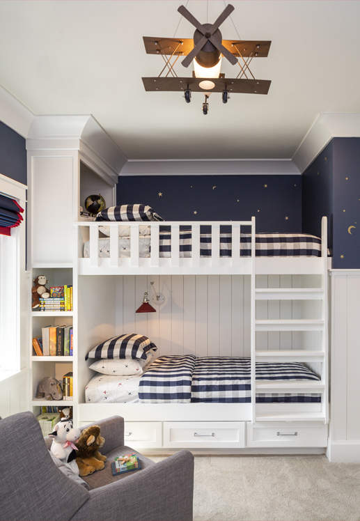 colorado built-in kid's bunk bed design
